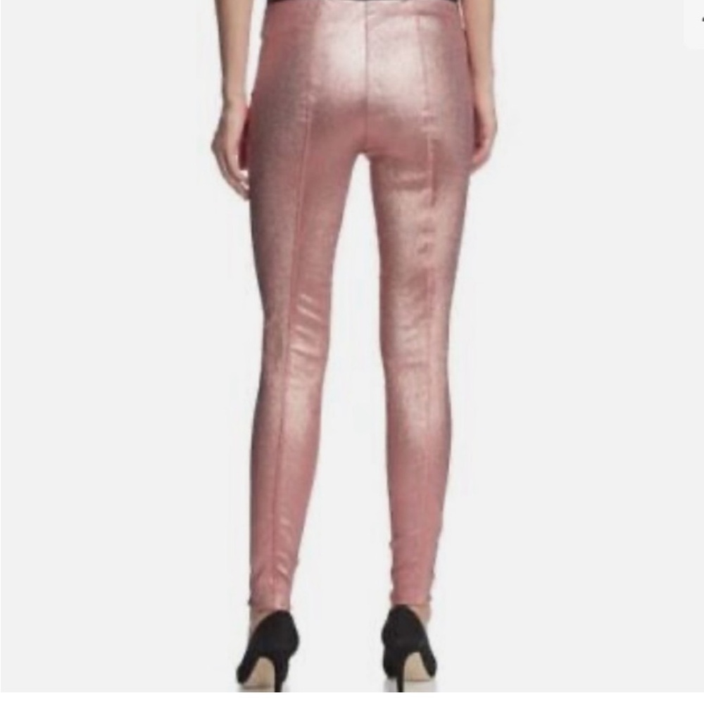 Anthropologie Pink Metallic Pants